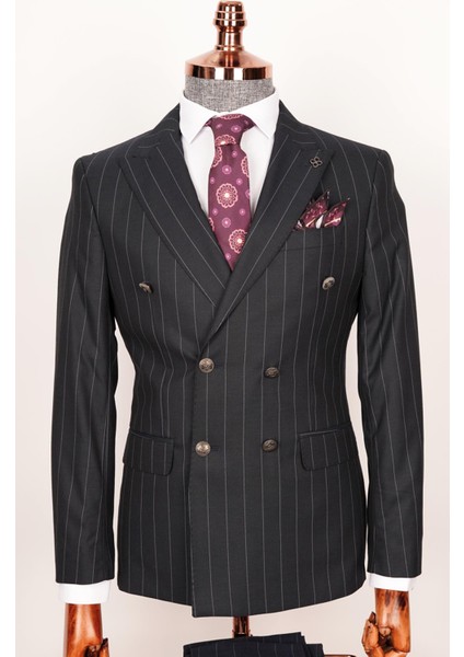 Ech. 2344-27 Geniş Çizgili Kruvaze Takım Elbise modelleri