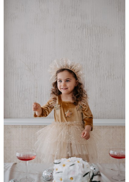 Lucrezia Kadife Tüllü Parti Elbisesi fiyatları