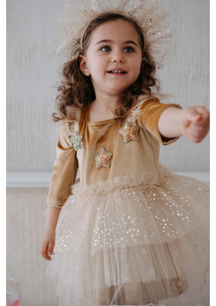 Lucrezia Kadife Tüllü Parti Elbisesi modelleri