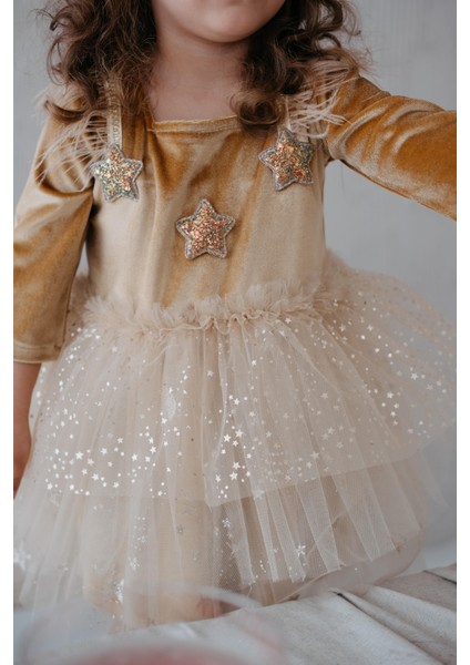 Lucrezia Kadife Tüllü Parti Elbisesi fırsatları