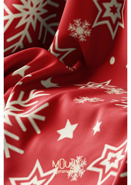 Kar Taneleri Yılbaşı Desenli Süet Dertsiz Masa Örtüsü fırsatları