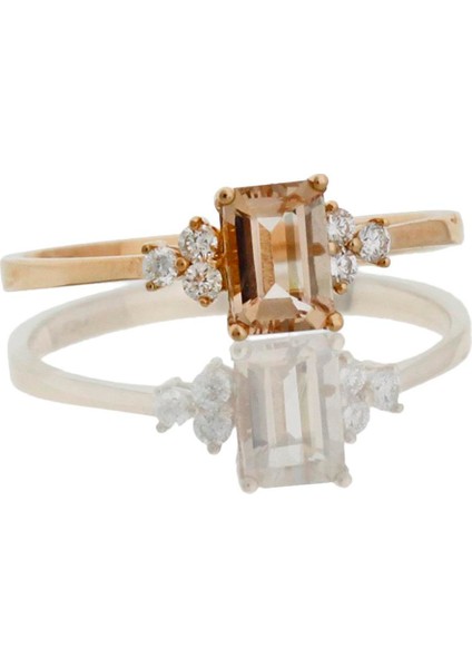 Morganite Taşlı Tasarım Pırlanta Yüzük fiyatları