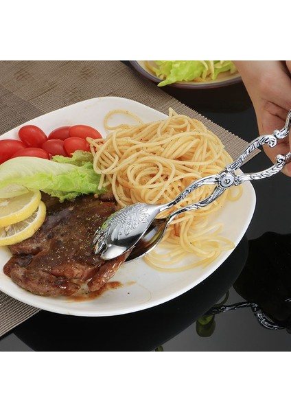 Çinko Alaşım 20 Cm. Retro Salata Biftek Barbekü Ekmek Pasta Maşası CIN629