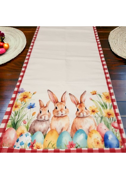 Paskalya Tavşan Desen Runner 3