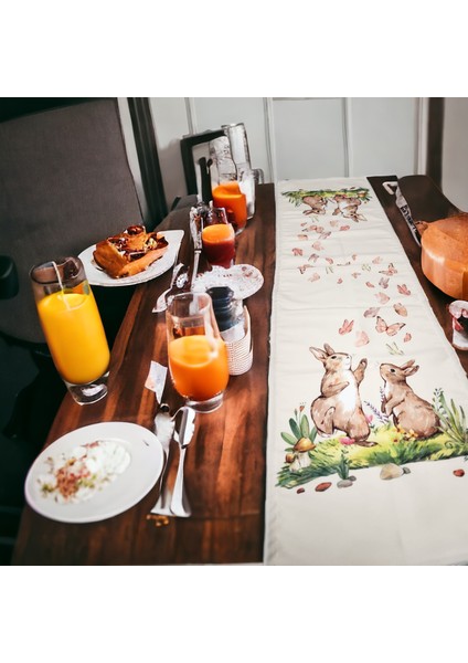 Paskalya Tavşan Desen Runner 2