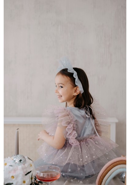 Frida Buz Mavisi Tüllü Parti Elbisesi indirimleri