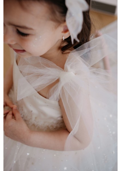 Elisabetta Krem Rengi Tül Parti Elbisesi fırsatları