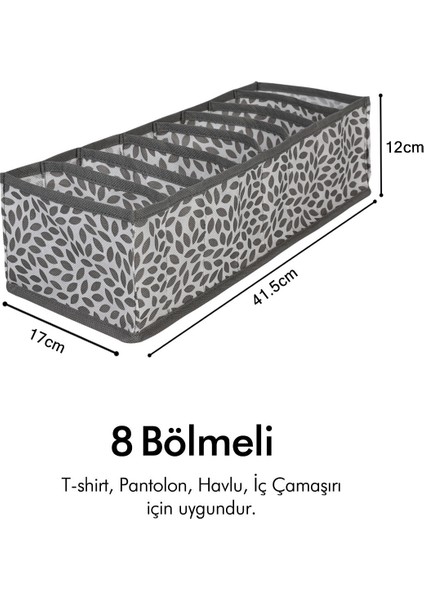 Tekno Trust Çekmece Içi 3'lü Set Yaprak Gri Dolap Çekmece Içi Akordiyon Tipi Katlanır Çamaşır Düzenleyici Organ modelleri