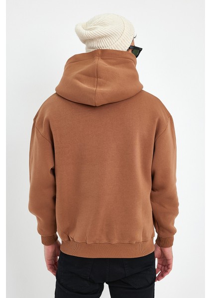 Kahverengi Hoodie, Oversize Sweatshirt, Erkek Hoodie, Kanguru Cep Kapüşonlu modelleri