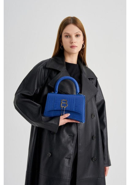 Kroko Desenli Kadın El ve Omuz Çantası