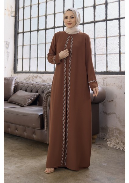 Lara Büyük Beden Abiye - Camel