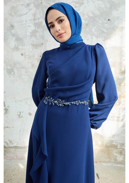Eteği Volanlı Abiye - Indigo modelleri