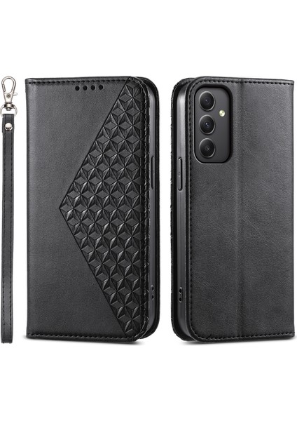 Samsung Galaxy A35 5g Rhombus Pu Deri+Tpu Telefon Kılıfı (Yurt Dışından)