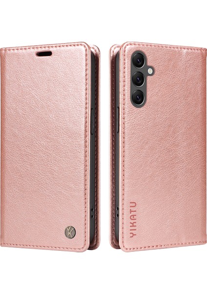Samsung Galaxy A25 5g Deri Kasa Manyetik Folyo Telefon Kılıfı (Yurt Dışından)