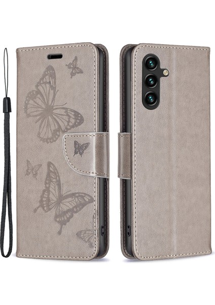 Samsung Galaxy A55 5g Butterfly Baskılı Deri Stand Telefon Kılıfı (Yurt Dışından)
