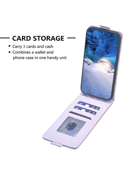 Samsung Galaxy A55 5g Cep Dikey Deri Telefon Kılıfı (Yurt Dışından)