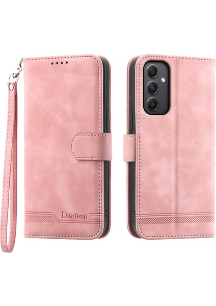 Samsung Galaxy A35 5g Pu Deri Çizgiler Baskılı Stand Telefon Kılıfı (Yurt Dışından)