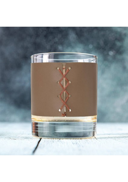 Orijinal Tasarımlı Isimli Vizon Deri Kaplı Viski Bardağı fiyatları