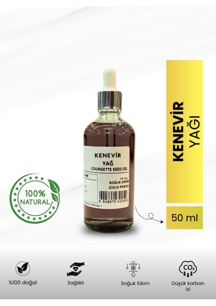 Kenevir Tohumu Yağı -50 ml Özel Kutuda