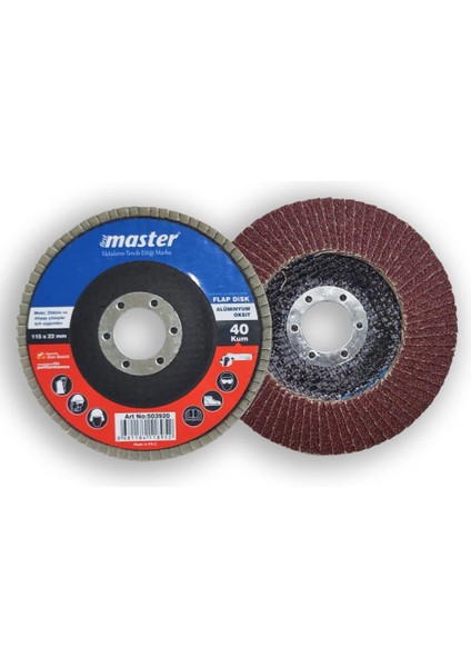 Flap Disk Zımpara 10'lu Paket 115 mm 40 Kum, Ao