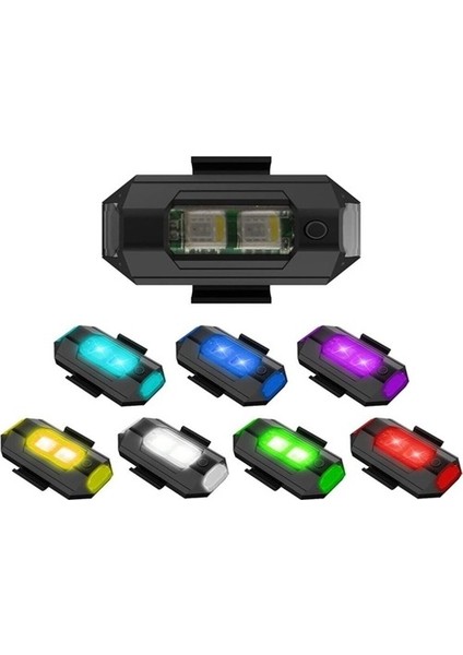 Mini Kablosuz Çakar Lamba Kablosuz 7 Renk Çakarlı Lamba LED Araba Motosiklet Bisiklet Drone