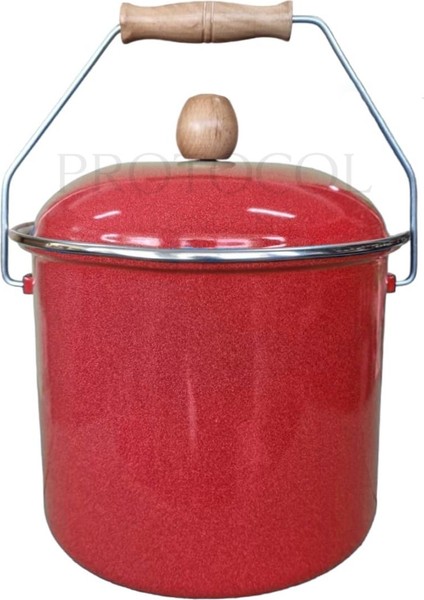 Zarif Inci Italyan Emaye Yoğurt Tenceresi Emaye Bakraç 20 cm 5 Litre