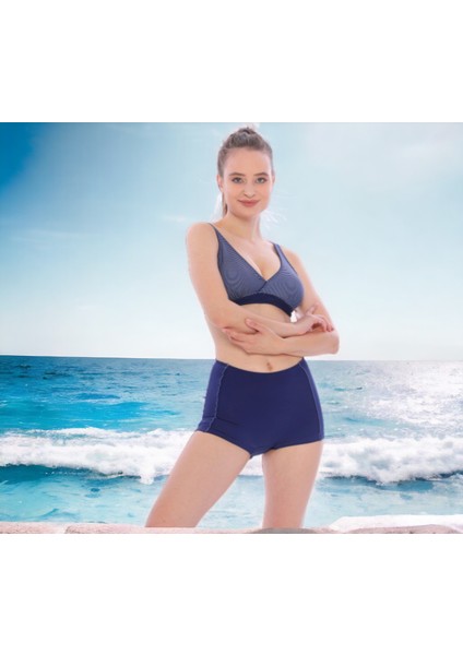 Kruvaze Desenli Şortlu Büyük Beden Bikini fiyatları