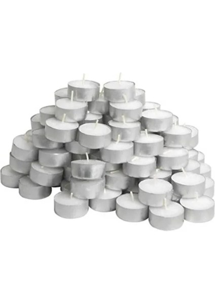 Tealight Mum Beyaz Yuvarlak 100 Adet