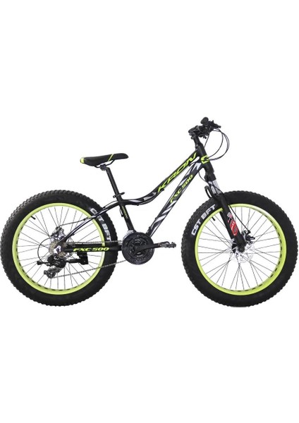 Fxc 500 24 Md 13 Fat Bike Dağ Bisikleti Mat Siyah-Neon Sarı-Gri