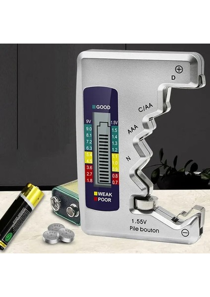 Siyah Stil Akü Test Cihazı LCD Ekran Akü Gerilimi Ölçüm Cihazı Yüksek Uyumluluk Test Aralığı Hızlı Sonuçlar Kompakt Özellikler (Yurt Dışından) fırsatları