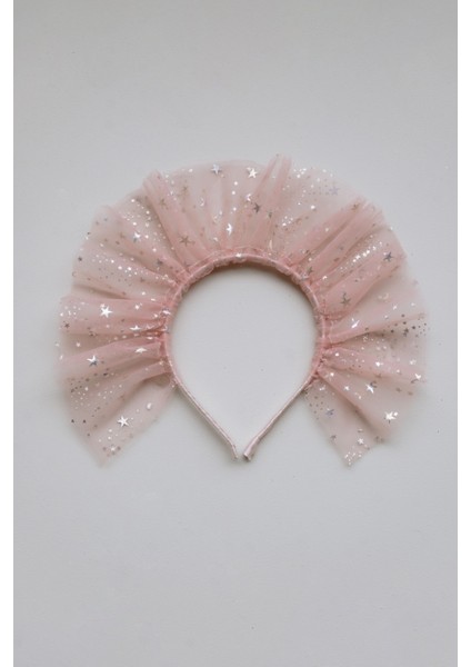 Pembe Parlak Tül Taç