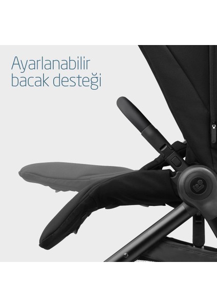 Street-Cabriofix I-Size Ekstra Portbebeli Çift Yönlü Seyahat Sistem Bebek Arabası Essential Black