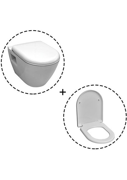 Smart Asma Klozet+Serel Beta Yavaş Kapanan Klozet Kapağı (SM15ODS110H+223BT00002)