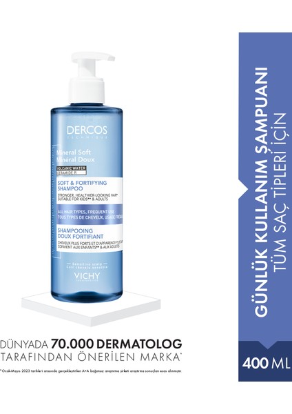 Dercos Mineral Soft Şampuan 400 ml