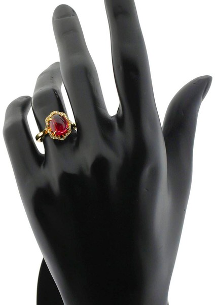 Pırlantalı Anturaj Turmalin Oval Yüzük fırsatları