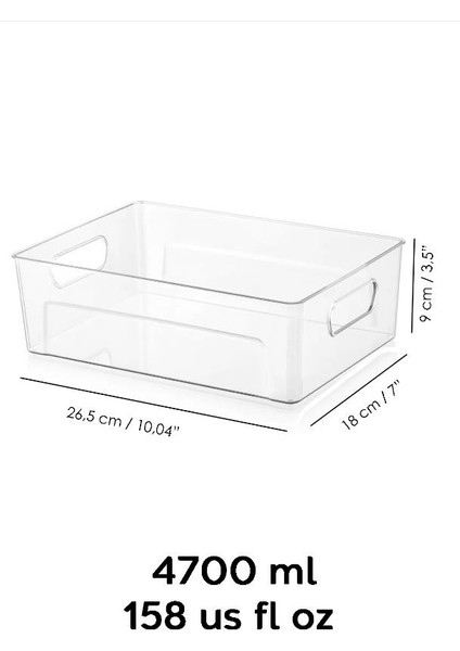 Büyük Boy Kulplu Kırılmaz Buzdolabı Düzenleyici Organizer Kutu fırsatları