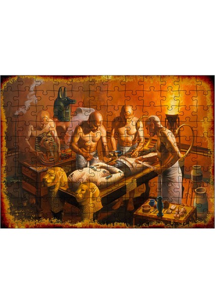 Ahşap Mdf Puzzle Yapboz Mumyalama 120 Parça 25*35 cm