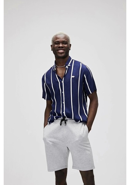 Sergio Erkek Gomlek - Lacivert Cizg modelleri