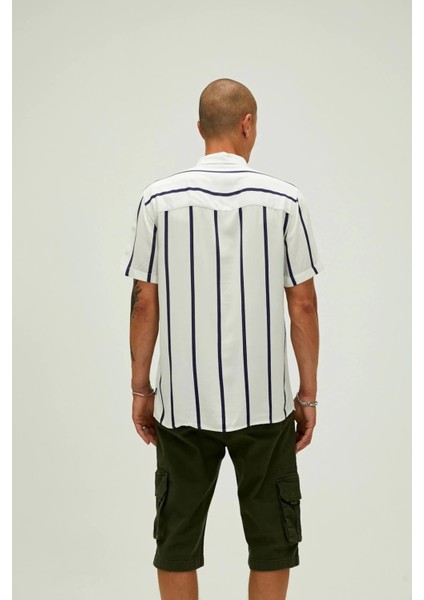 Sergio Erkek Gomlek - Beyaz Cizgili modelleri