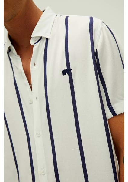 Sergio Erkek Gomlek - Beyaz Cizgili fırsatları