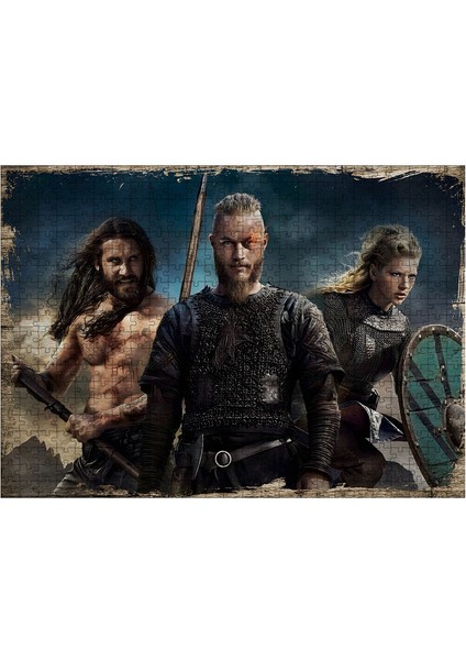 Ahşap Mdf Puzzle Yapboz Vikingler 500 Parça 50*70 cm