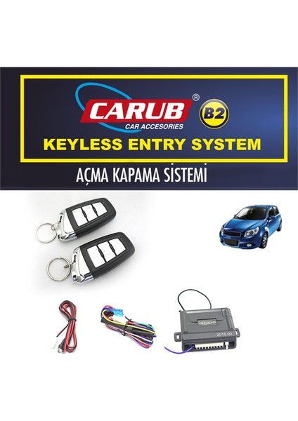 Açma Kapama B2 12V Sinyal Çıkışlı Krom Siyah Foll