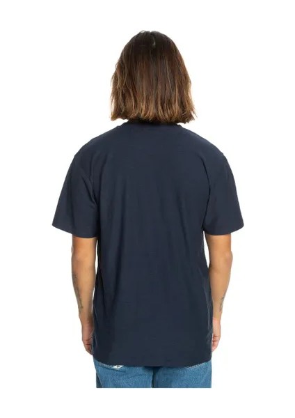 Slub Roundneck Erkek Lacivert Tshirt EQYKT04337-BYJ0