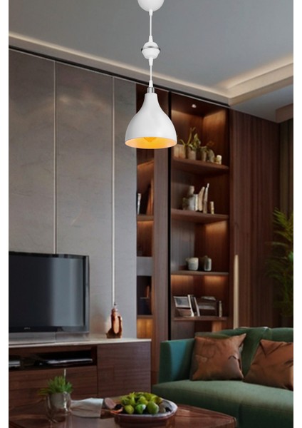 Ronda Küre Sarkıt Beyaz Krom