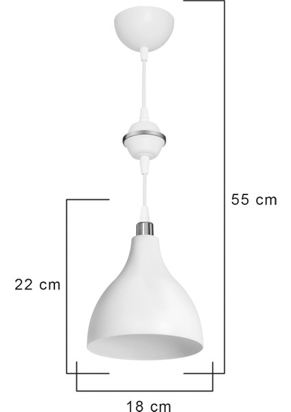 Ronda Küre Sarkıt Beyaz Krom fırsatları
