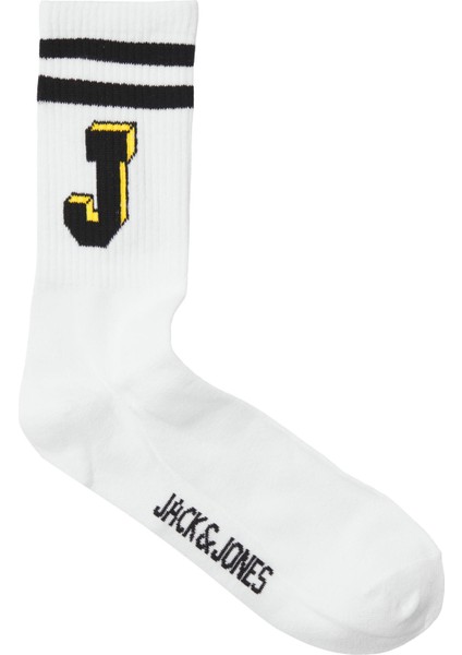 Jacsıngle J Tennıs Sock 7 Pack Erkek Beyaz Çorap 12252654-01