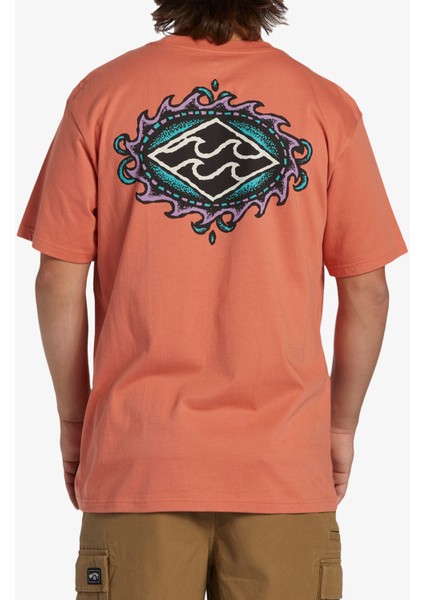 Bıllabong Crayon Wave Tees Erkek Turuncu Tshirt ABYZT02255-31555