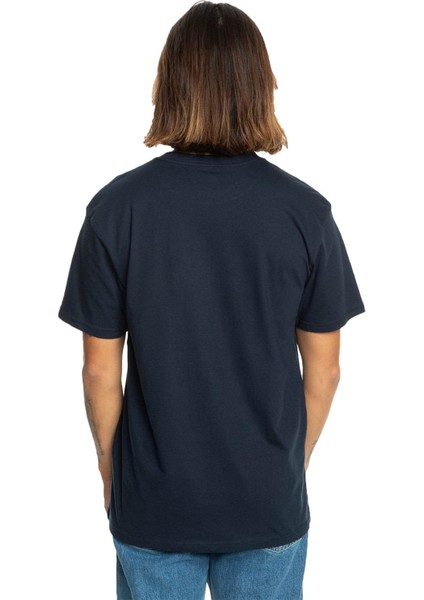 Tropıcal Raınbow Ss Erkek Lacivert Tshirt EQYZT07679-12818