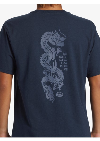 Dragon Fıst Moe Erkek Lacivert Tshirt AQYZT09544-17726