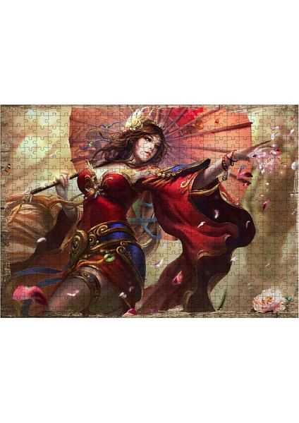 Ahşap Mdf Puzzle Yapboz Büyücü Kadın 500 Parça 50*70 cm